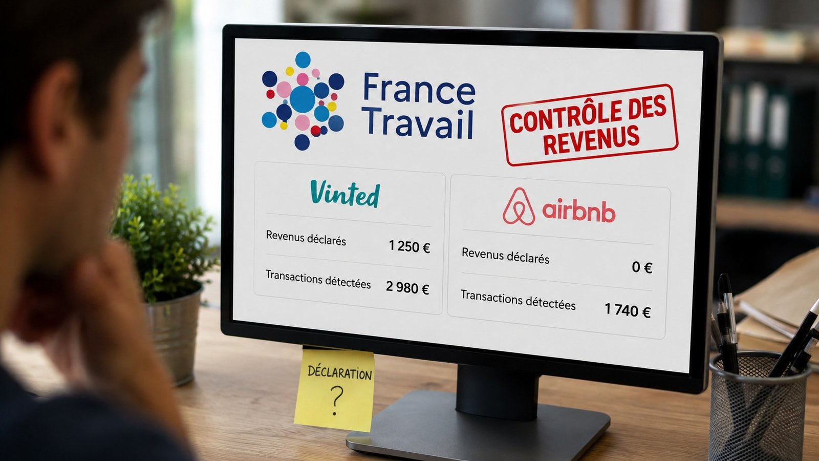Documents administratifs et ordinateur avec graphiques de contrôle fiscal
